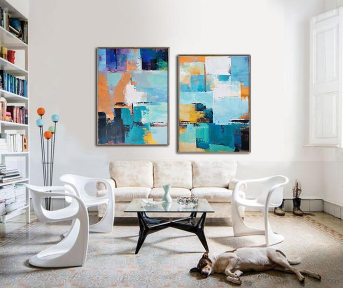 Set of 2 Contemporary Art #S122 - Click Image to Close